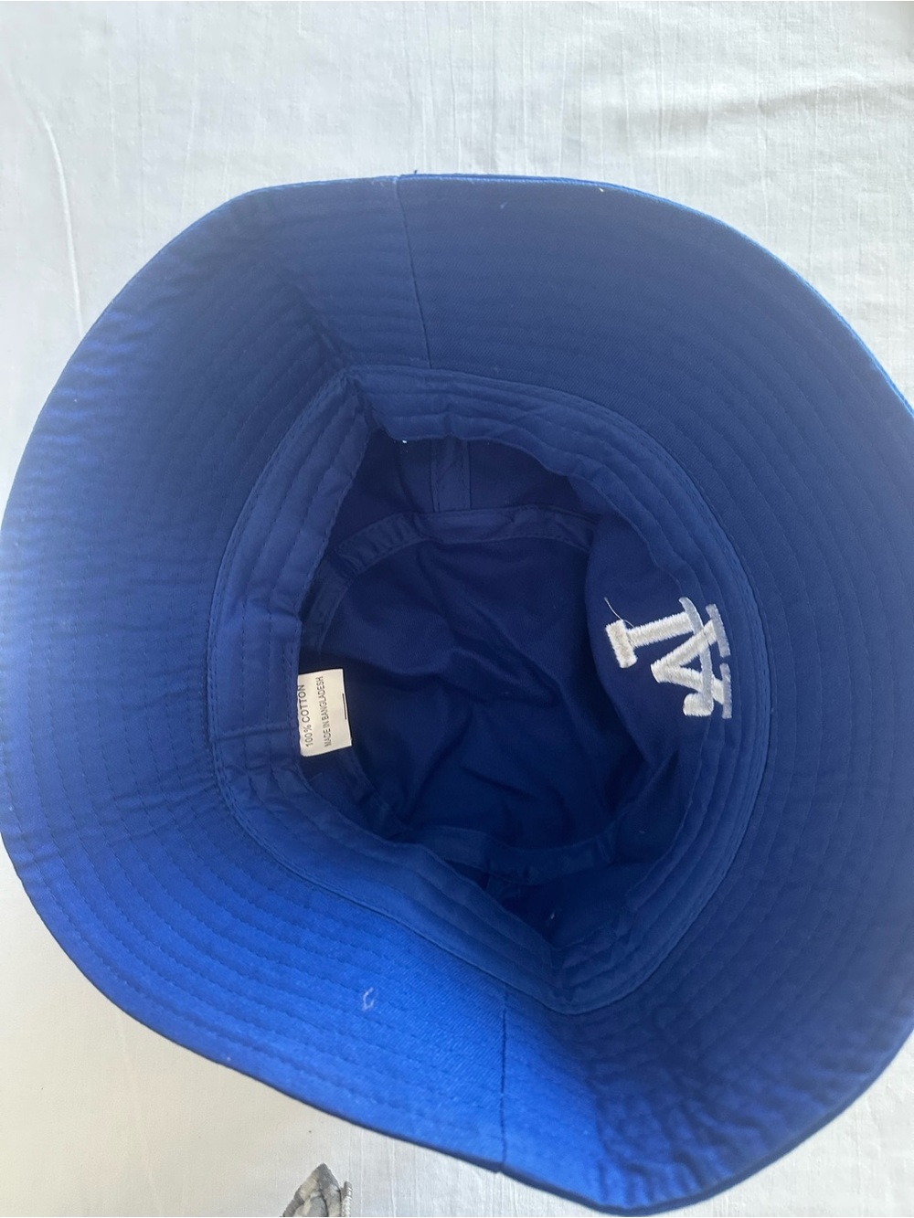 LA Blue Bucket Hat – Minimal Streetwear Aesthetic, 100% Cotton Sporty Casual - Picture 8 of 13